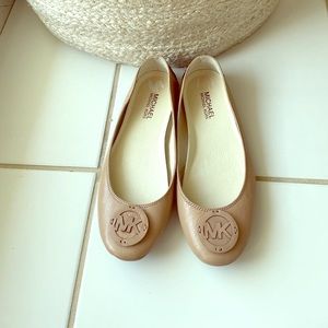 Michael Kors Medallion Logo Tan Loafers